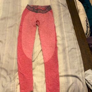 Pink gym shark leggings